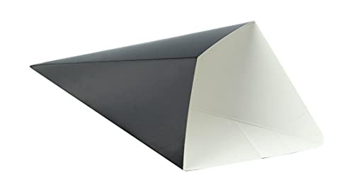 PacknWood Fekete Papír Kúp Beépített Mártás Rekesz, 8.75 x 5.25 (Csomag 500)