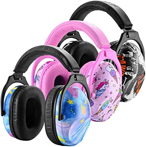Hocazor 3 Csomag HZ015 Gyerekek fülvédő-SNR 27dB Biztonsági Fülvédő Tartós hallásvédő zajszűrő Fejhallgató - Rózsaszín, Fekete,