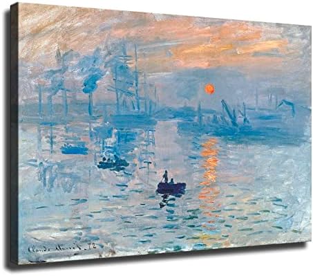 Monet - Benyomást Napkelte Poszter Vászon Művészet Plakát meg a Fal Art Kép Nyomtatási Modern Család Hálószoba Decor Plakátok