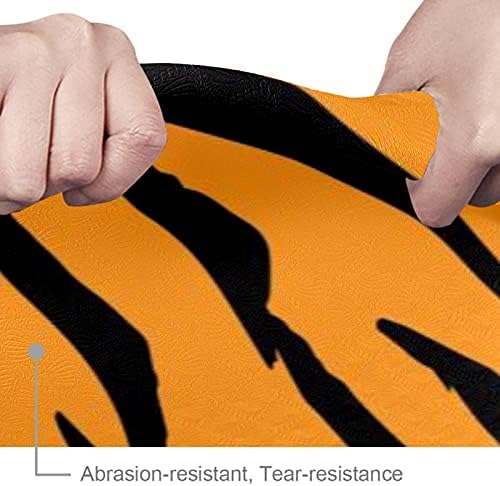 Vastag, Csúszásmentes Gyakorlat & Fitness 1/4 jóga szőnyeg Tigris Csíkos Háttér Fekete Narancs Nyomtatás Jóga Pilates & Emelet Fitness Edzés