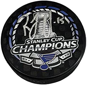 ROBBY FABBRI Aláírt 2019 Stanley-Kupa Bajnokok Puck - St. Louis Blues - Dedikált NHL Korong