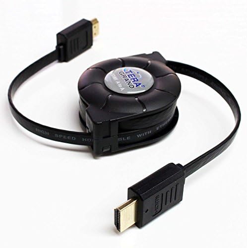 Tera Grand Prémium High Speed HDMI Behúzható Kábel, 4.25 láb - Támogatja a 4K UHD Ultra HD Ethernet 1.4 Blu ray Playstation Xbox
