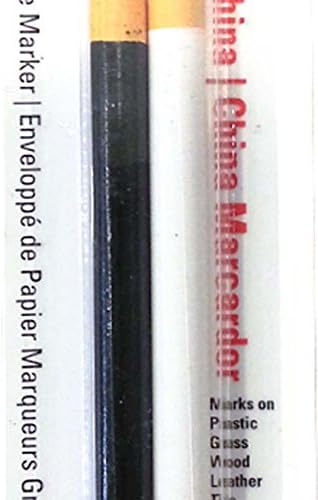 Általános Ceruza 1240ABP Kína Jelölő Többcélú Zsír Ceruza, Fekete/Fehér, 2-Pack