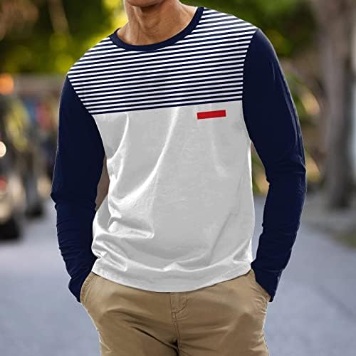 XXBR Férfi Alkalmi póló,Alapvető Felszerelt Divat Edzés Alkalmi Patchwork Sleeve T-Shirt Sport Atlétikai Esik Tees