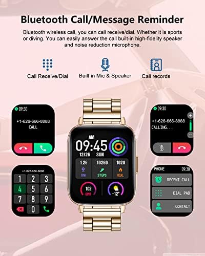 LIGE Okos Órák a Nők,1.69 HD Fitness Tracker, Hogy/a Hívásokat Vérnyomás/pulzusmérő Kalória Tracker,IP67 Vízálló Arany Női Okos Órák az Android-iOS