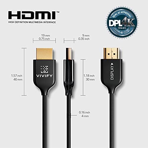ÉLÉNKÍT, száloptika Ultra Slim HDMI 100 ft 4K-60Hz HDMI 2.0 UL1 VW1 Xenos W30 Hitelesített Extra Hosszú Kábel Kompatibilis
