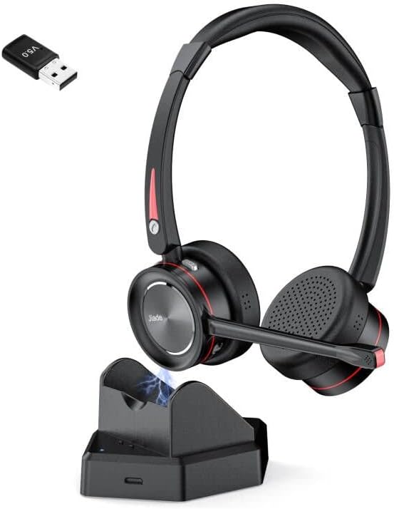Jiade Bluetooth Fülhallgató Mikrofon, 40H beszélgetési Idő, Mono Vezeték nélküli Fülhallgató Office Call Center PC-Laptop Microsoft