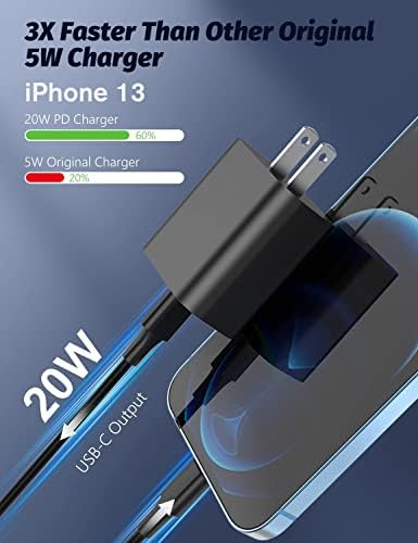 20W USB-C Töltő【4-Pack】 C Típusú Fali Töltő Adapter iPhone 13/13 Pro Max/13 Mini/12/12 Pro Max/12 Mini/11,iPad Air 2022,iPad Pro,Pixel