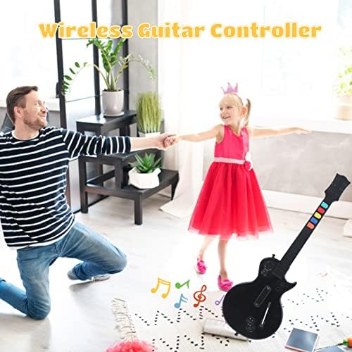Cryfokt Wireless Guitar Controller, 5 Gomb, Vezeték nélküli Gitár Vevő, Heveder, USB Port a PC-Guitar Controller for Guitar Hero Játékok,
