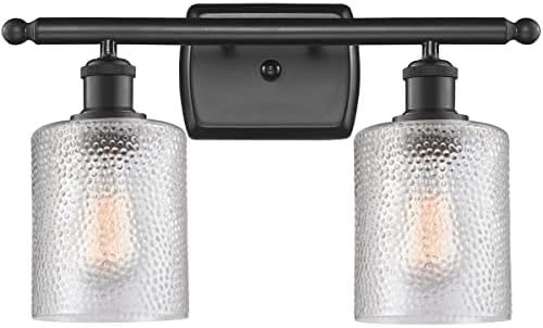 Újítások 516-2W-BK-G112-2. LED Fény Vintage Szabályozható LED Fürdőszoba Lámpatest, Matt Fekete