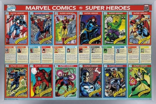 Tendenciák a Nemzetközi Marvel Comics - Marvel 80 Évforduló - Kártya Fali Poszter, 14.725 x 22.375, Arany Keretes Változat