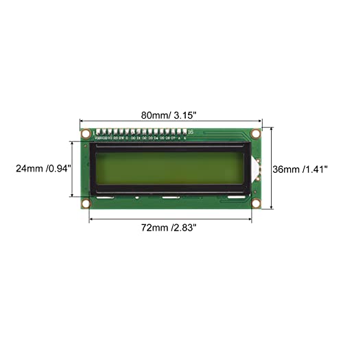 MECCANIXITY IIC LCD 1602 Soros Kijelző Modul 5V, Sárga Kijelző Háttérvilágítás 16x2 LCD Modul Interfész Adapter