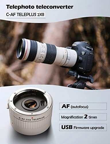 Auto Focus 2.0 X Teleobjektív Canon, VILTROX TELEPLUS 2.0 X Telekonverter Auto Fókusz Telefotó Extender Objektív Átalakító, Canon EF-Hegy