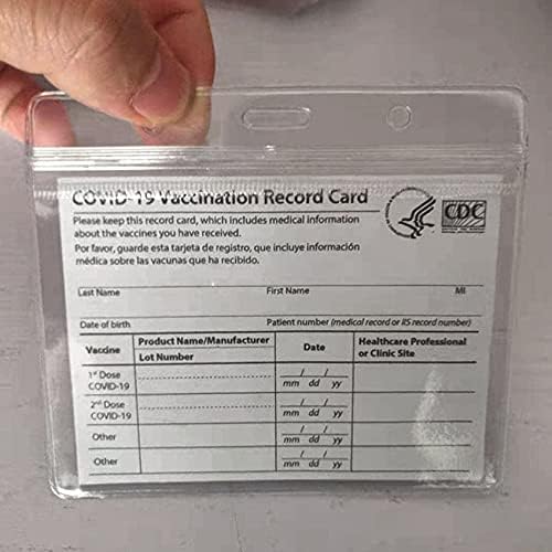 CDC Vakcina Kártya Protector 4 X 3 Cm Immunizálás Rekord Oltás Kártya Birtokosa Tiszta Pvc Műanyag Hüvely 3 X 4 Vízálló Típus Resealable