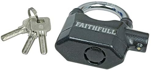 Faithfull FAIPLALARM, 120 db Biztonsági Lakat 70mm Elemeket, majd Három Kulcs Mellékelve