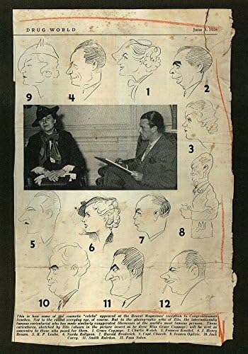 Évjárat 1920-as vagy 30-as Korszak Vincent Zito Karikatúrája Emil Jannings D. 1950