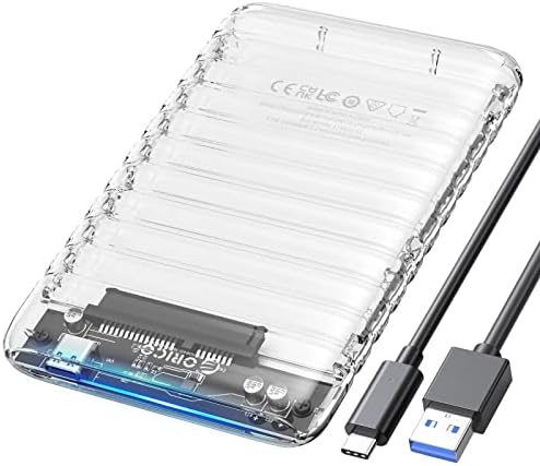 ORICO 2.5 Tiszta Merevlemez Burkolat USB-C-SATA III 6Gbps Külső Merevlemez tok USB 3.0 SSD HDD Burkolat