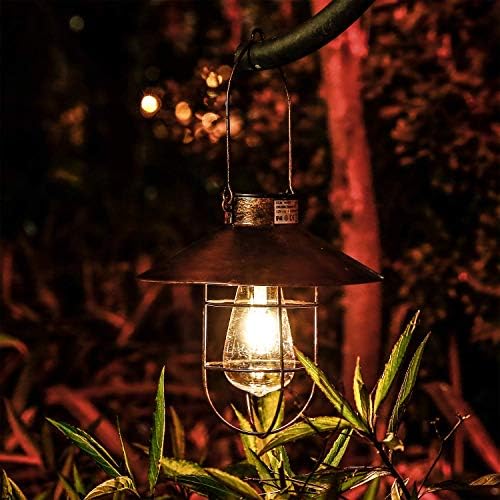 Solar Kültéri Lámpa Lóg - Vízálló Vintage Fém, Solar Lámpa Lámpa Meleg Fehér Edison-Izzó Dekoratív a Teraszon, Kertben, Teraszon, Kertben