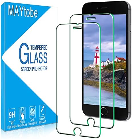 MAYtobe [2 Csomag Edzett Üveg Tervezett iPhone SE 3, SE 2022, iPhone, SE 2, SE 2020 képernyővédő fólia, Anti-Karcolás, Buborék