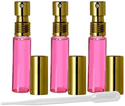 1 Újratölthető Rózsaszín Üveg Parfüm Porlasztók 10ml Grand Parfums .33 Oz Finom Köd Spray-ket Set1