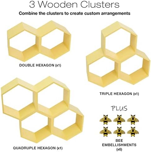 EXCELLO GLOBÁLIS TERMÉKEK Honeycomb Wc-Papír tartó Méhek - Tartja 9 Rolls - Több Konfigurációk