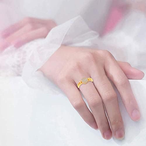 Ígéret Gyűrű Női Kör Szimulált Gyémánt Gyűrű Női Divat Fény Luxus Design Szőtt Csavar jegygyűrű Ékszer Egymásra Gyűrűk