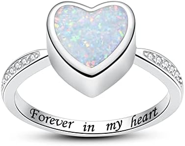 925 Sterling Ezüst Szív Urna Gyűrűk Tartani szeretteik Hamvait Hamvasztás Emlékmű Gyűrűt, Ékszert Ajándékba a Nők számára