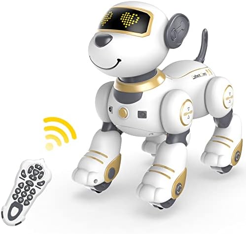 STEMTRON Arany Távirányító Robot Kutya Játék, Intelligens Hang Vezérelt Robot, Okos Robot Gesztus Érzékelő Távirányítóval Robot