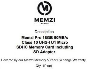 MEMZI Pro 16GB 90MB/s-Osztály 10 Micro SDHC Memória Kártya SD Adapterrel a Huawei Honor Megjegyzés 10, Nézet 10, Játszani, 9 Lite,