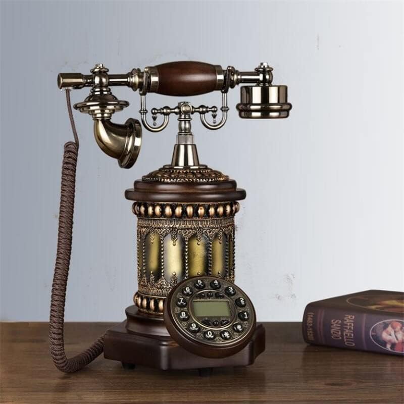 MXIAOXIA Antik Vezetékes Hívófél-AZONOSÍTÓ Vezetékes Otthoni Telefon Vintage, Klasszikus Haza Hengeres Vezetékes Telefon Home Office Art