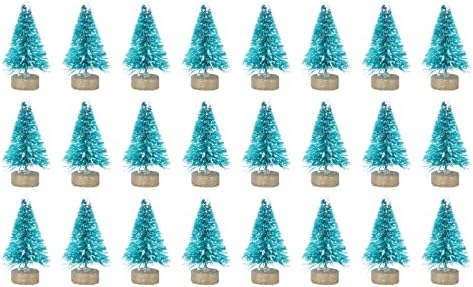 BESPORTBLE karácsonyfa Mesterséges Mini karácsonyfa Asztali karácsonyfadísz Karácsonyi Fenyőfa Szizál Fák Táblázat Dekorok 24pcs Irodai