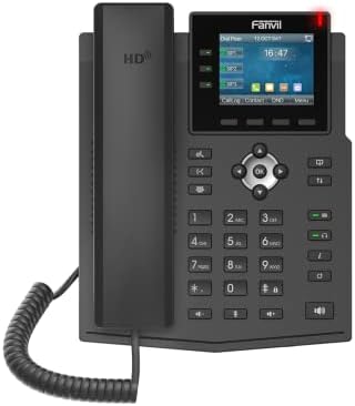 Fanvil X3U Enterprise VoIP Telefon, 2.8 Inch-es Színes Kijelző, 6 SIP-Vonalak, Dual-Port Gigabit Ethernet, hálózati Adapter Nem Tartozék
