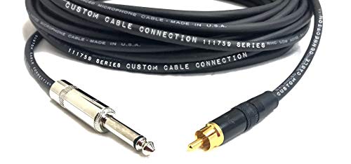50 Láb Pro Audio 1/4 hüvelyk (6,35 mm) TS-RCA Mono Kábel által Egyéni Kábel Kapcsolat