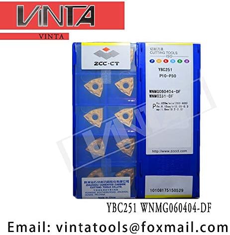 FINCOS 10db/Sok-YBM251 YBC251 YBC252 YBC152 WNMG060404-DF CNC-Karbid Esztergálás-Lapkák Vágó Penge Eszközök - (Lapka Szélesség(mm):