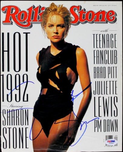 Sharon Stone Hiteles, Aláírt Rolling Stone Magazin címlapján PSA/DNS I85645