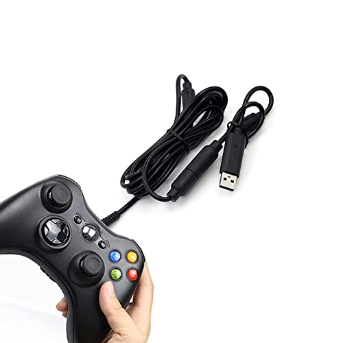 HonHe Csere USB Szakadár Kábel, Xbox 360 Vezetékes Szabályozók, Hosszabbító Adapter Kábel, Xbox 360 （fekete）