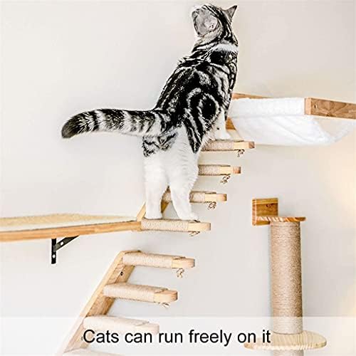 WALNUTA Falra Szerelhető Macskák Hegymászás Létra, Fa Lépcsők Kisállat Bútor Cica Fali Polc Meghatározott Macskák Sügér Fa Vakarja Hegymászás