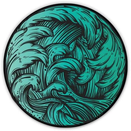 Hullám Gyönyörű Zöld Surf Beach - 3 Vinyl Matrica - Autós Laptop i-Pad Telefon Sisak Kemény Kalap - Vízálló Matrica