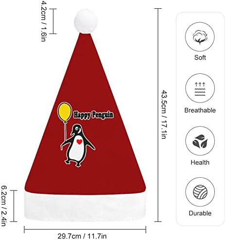Boldog Pingvin Karácsonyi Kalap Puha Plüss Mikulás Sapka Vicces Beanie a Karácsony, Új Év, Ünnepi Party