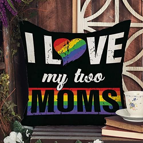 Szeretem Az anyám Párnát Fedezze Valentin Napi Párna Esetben Szivárvány Büszkeség Leszbikus, Meleg LGBTQ párnahuzat Tér Decortaive