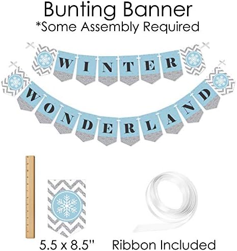 Nagy Dot a Boldogság Winter Wonderland - Banner képek Dekoráció - Hópehely karácsonyi Parti-Téli Esküvői Kellékek Kit - Doterrific