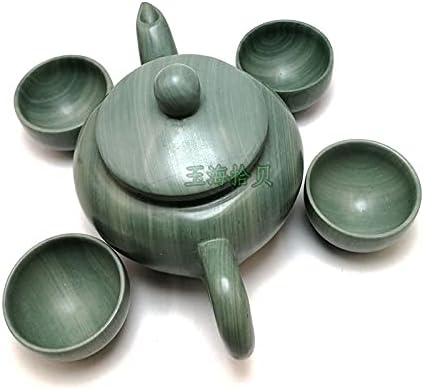 YuZheCrafts Kína Kézzel készített Jáde Faragás Természetes Kő Jade Kungfu teáskannák, valamint Tálak Kínában