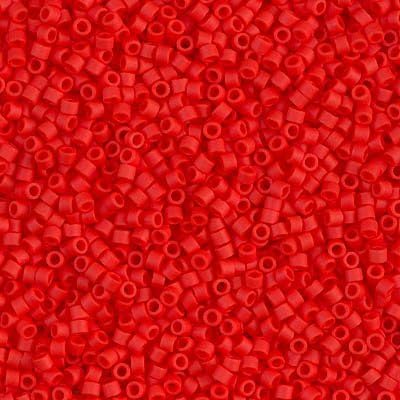 Miyuki Delica Henger/Gyöngyök DB0757/DB757 Átlátszatlan Vermillion Piros Matt 11/0 7.2 Gramm