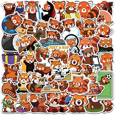 50PCS a Vörös Panda Matricák Aranyos Rajzfilm Számítógép Gördeszka Laptop Víz Üveg Poggyász Notebook, Laptop, Telefon, Bögre,