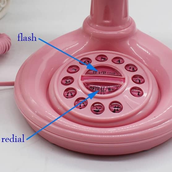 GaYouny Push-to-Telefonvonal Nappali Dekoráció Vezetékes Telefonvonal Rózsaszín Vezetékes Telefon, Vezetékes Telefon, Otthoni Hotel
