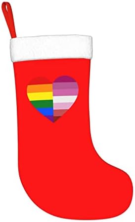 CUTEDWARF LMBT Transznemű Pride Flag Szív Christma Harisnya karácsonyfa Díszek Karácsonyi Zokni a Karácsonyi Ünnep Party Ajándékok,