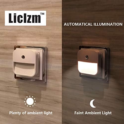 Liclzm LED Éjszakai Világítás lámpatestek Projektor dim & Alkonyat Hajnal Érzékelő Gyerekek Otthon 2 Pack
