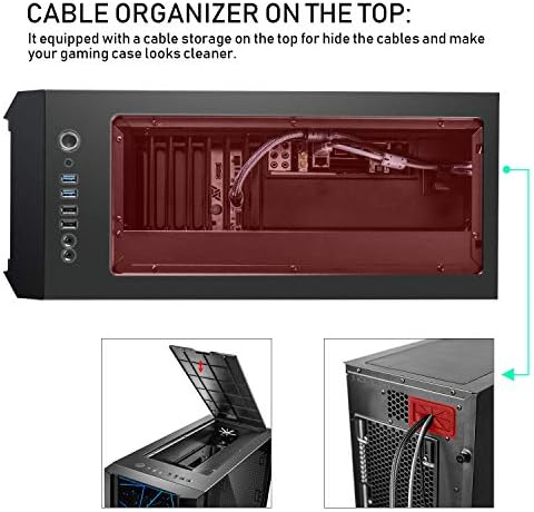 Segotep Phoenix ATX Fekete, Közepes Torony PC-s Számítógép Esetében USB 3.0 C-Típusú Ports/Grafikus Kártya Függőleges Szerelés