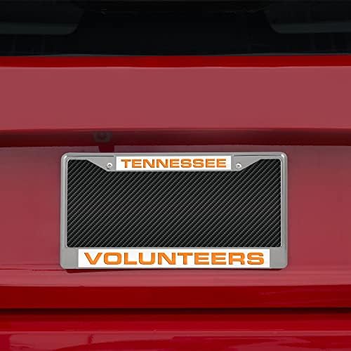 NCAA Rico Iparágak Tennessee Önkéntesek Alternatív Chrome Lézer Licenc Keret, 12 x 6 Lézerrel Vágott Chrome Frame - Autó/Teherautó/TEREPJÁRÓ