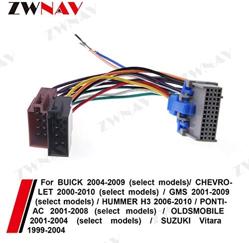 ZWNAV ISO Autó Rádió Drót, Kábel Kábelköteg Sztereó Adapter Csatlakozó Adapter Csatlakozó Alkalmas A BUICK 2004+, CHEVROLET 2000+, GMS 2001+,